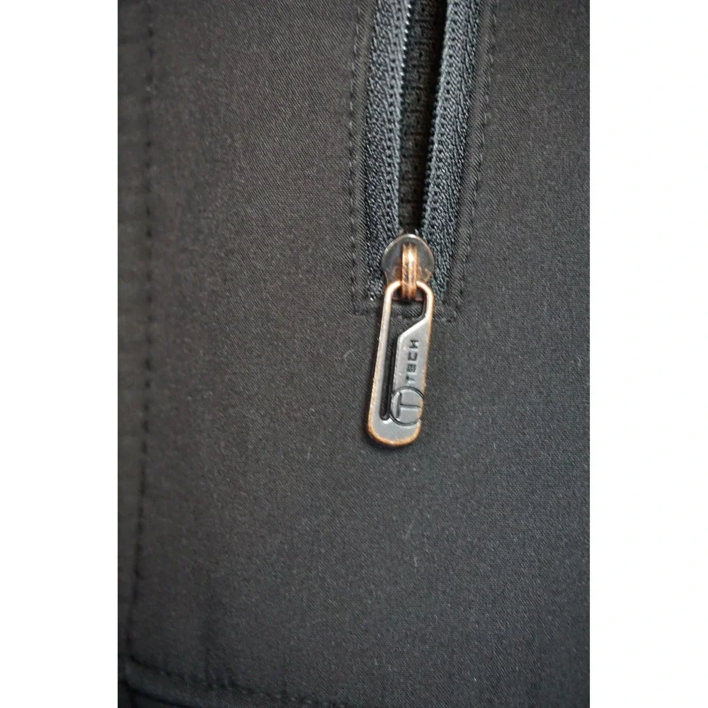 Tumi T-Tech Mens Black Softshell Fleece Lined Full Zip Jacket L